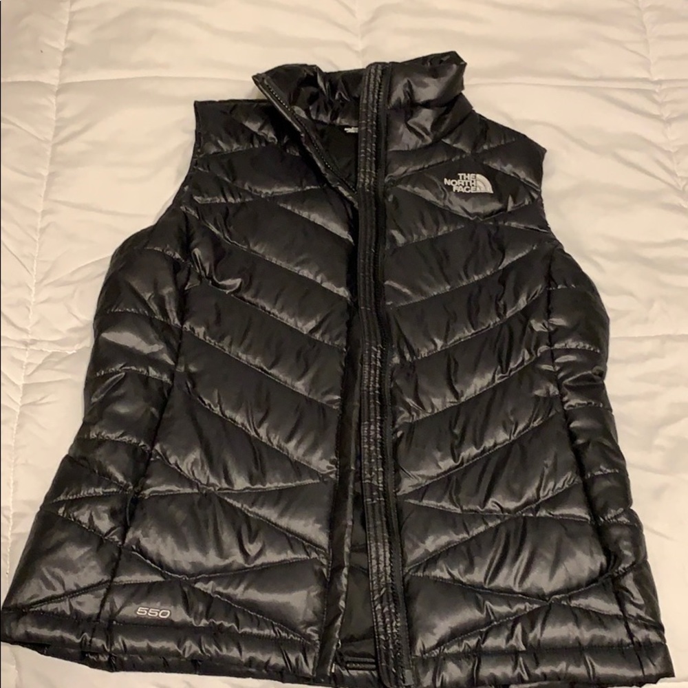 Black North Face puff vest